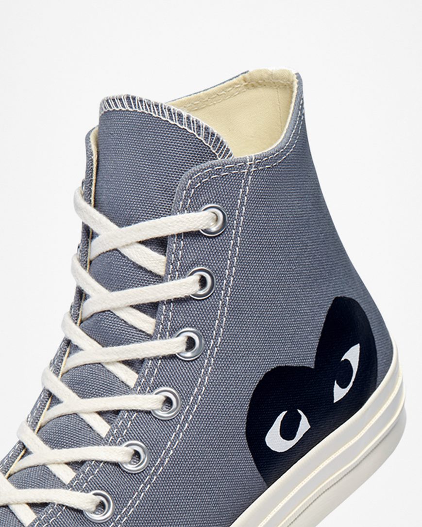 Tenisky Vysoke Converse x Comme des Garçons PLAY Chuck 70 Panske Siva Čierne | SK IANXB2